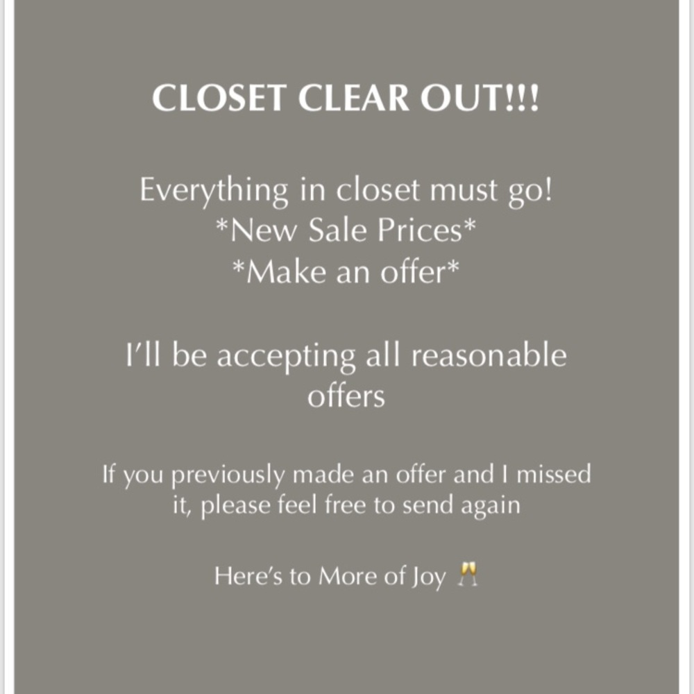 CLOSET CLEANOUT!
